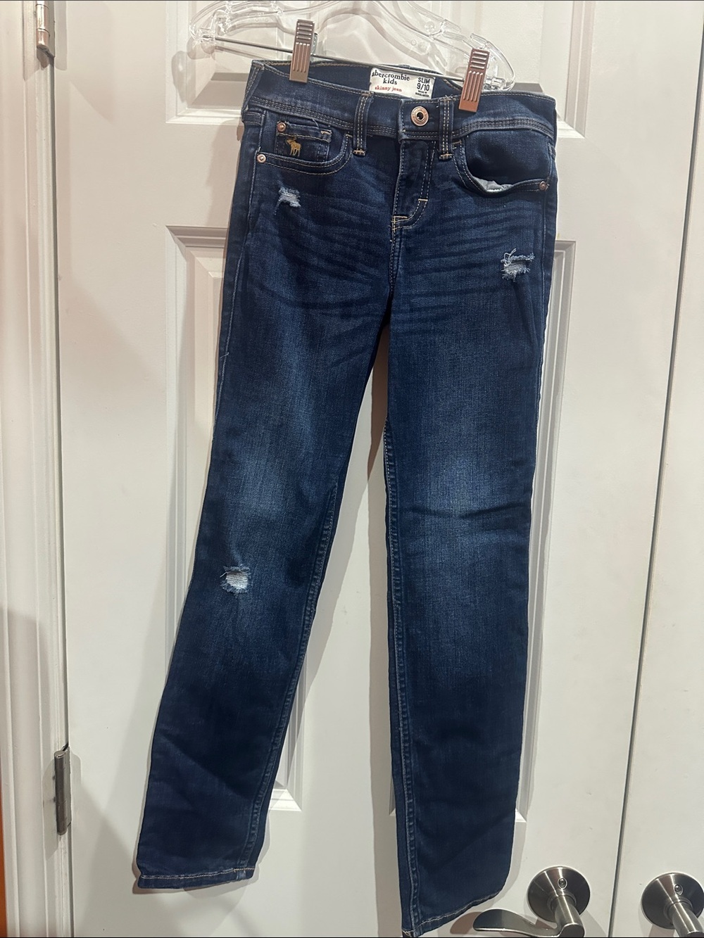 NEW abercrombie kids Dark Blue Straight Leg Jeans size 9/10